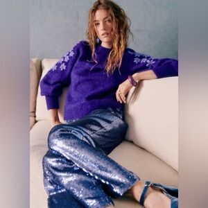 Sezane Luke Jumper Purple XS